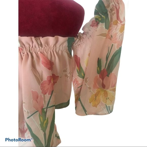 🌸NWOT Privacy Please Parsons Strapless Floral Top - Picture 4 of 10